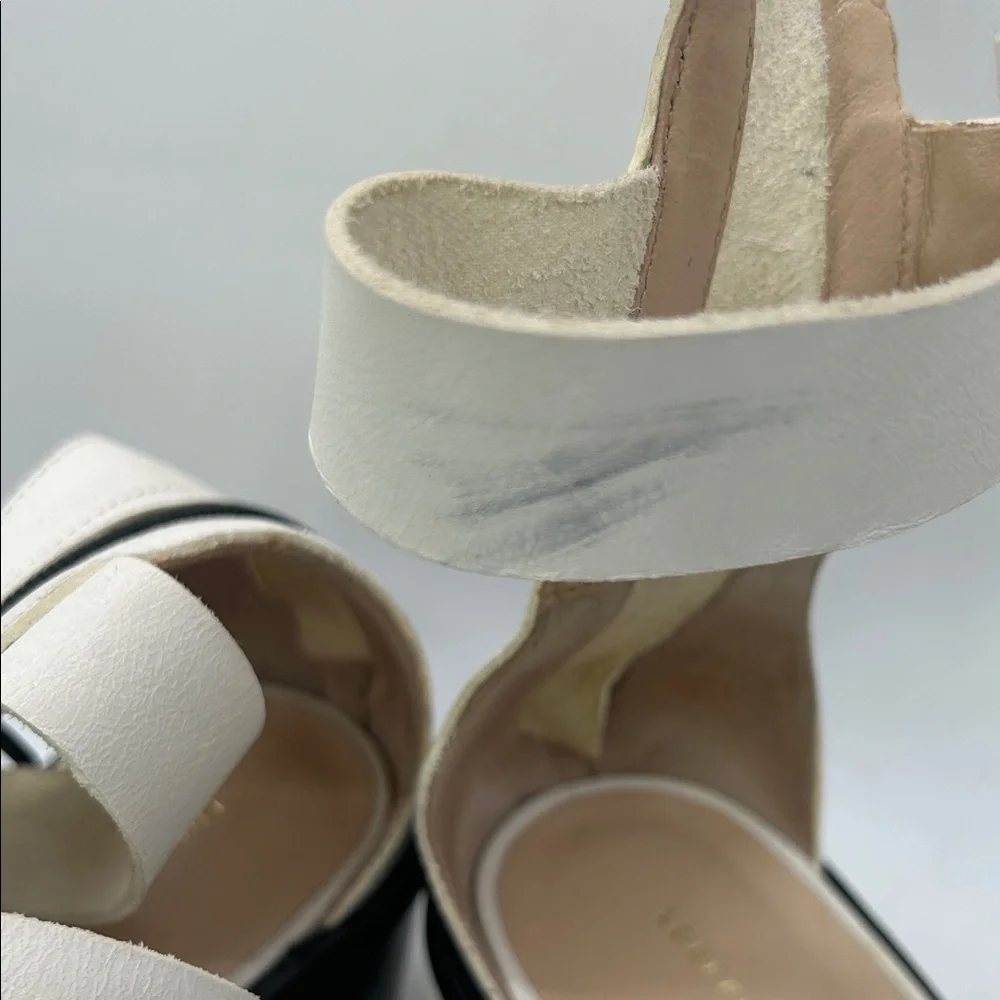 Loeffler Randall Cream Leather Zipper Open Toe Gladiator Sandals Shoes *Size 10* - Picture 8 of 10